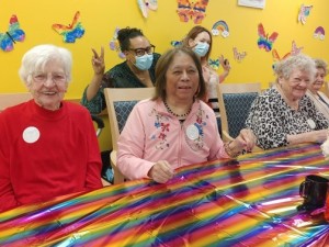Home anniversary celebrations in Avalon Care Centre's freshly rejuvenated activity room.